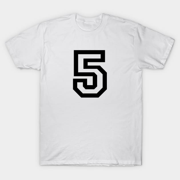 Sports Number 5 T-Shirt by sweetsixty